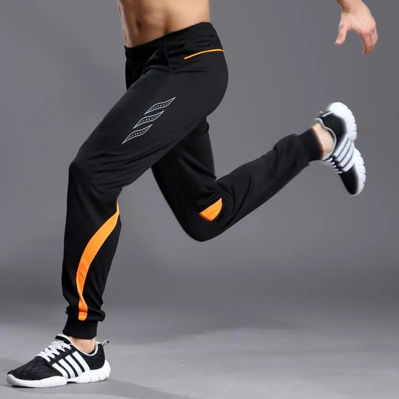 Men Running Sports Pants Zipper Football Training Joggings Sweatpants Basketball Soccer Trousers Workout Sweatpant