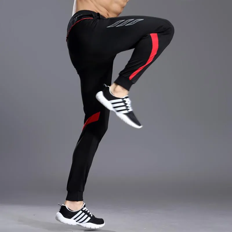 Men Running Sports Pants Zipper Football Training Joggings Sweatpants Basketball Soccer Trousers Workout Sweatpant