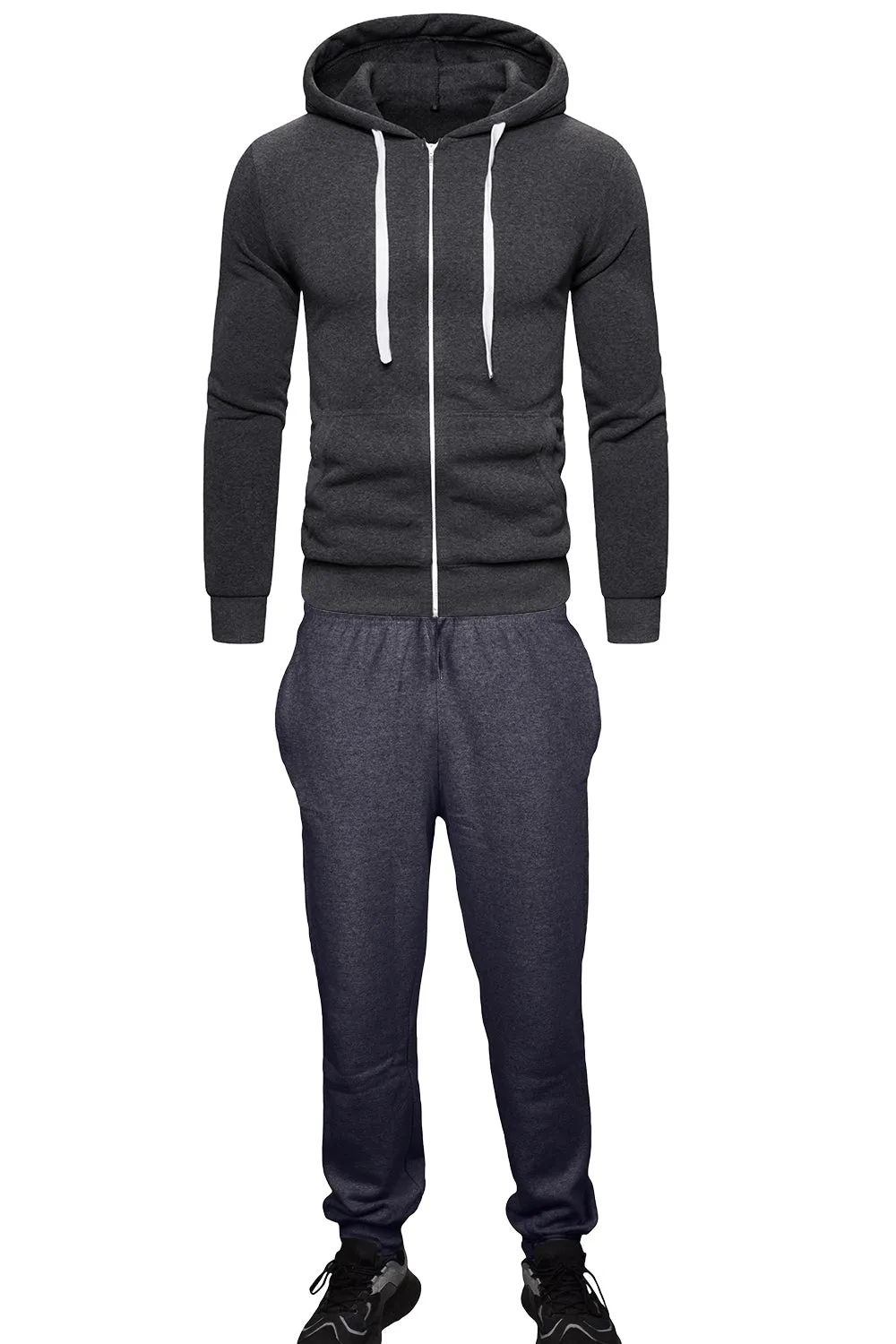 Mens Full Zip Plain Tracksuit