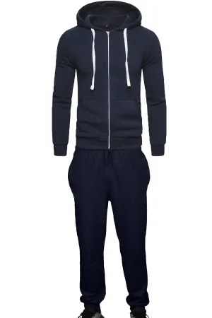 Mens Full Zip Plain Tracksuit