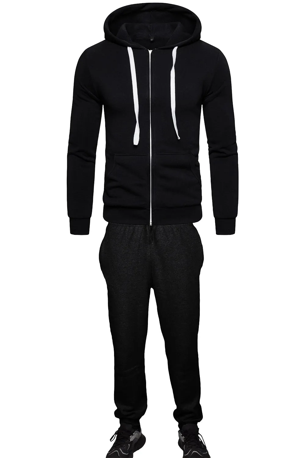 Mens Full Zip Plain Tracksuit