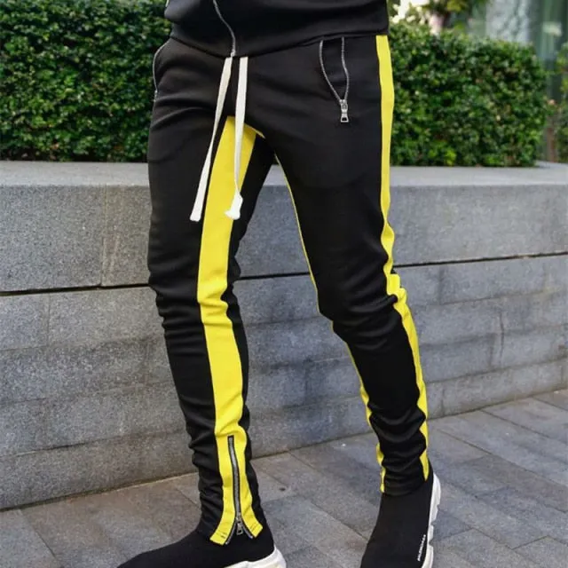 Mens Joggers Casual Pants Fitness Men Sportswear Tracksuit Bottoms Skinny Sweatpants Trousers Navy blue Gyms Jogger Track Pants