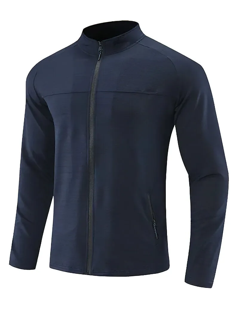 Men's Sports Running Dry Fit Zipper Elasticity Jacket - SF1835