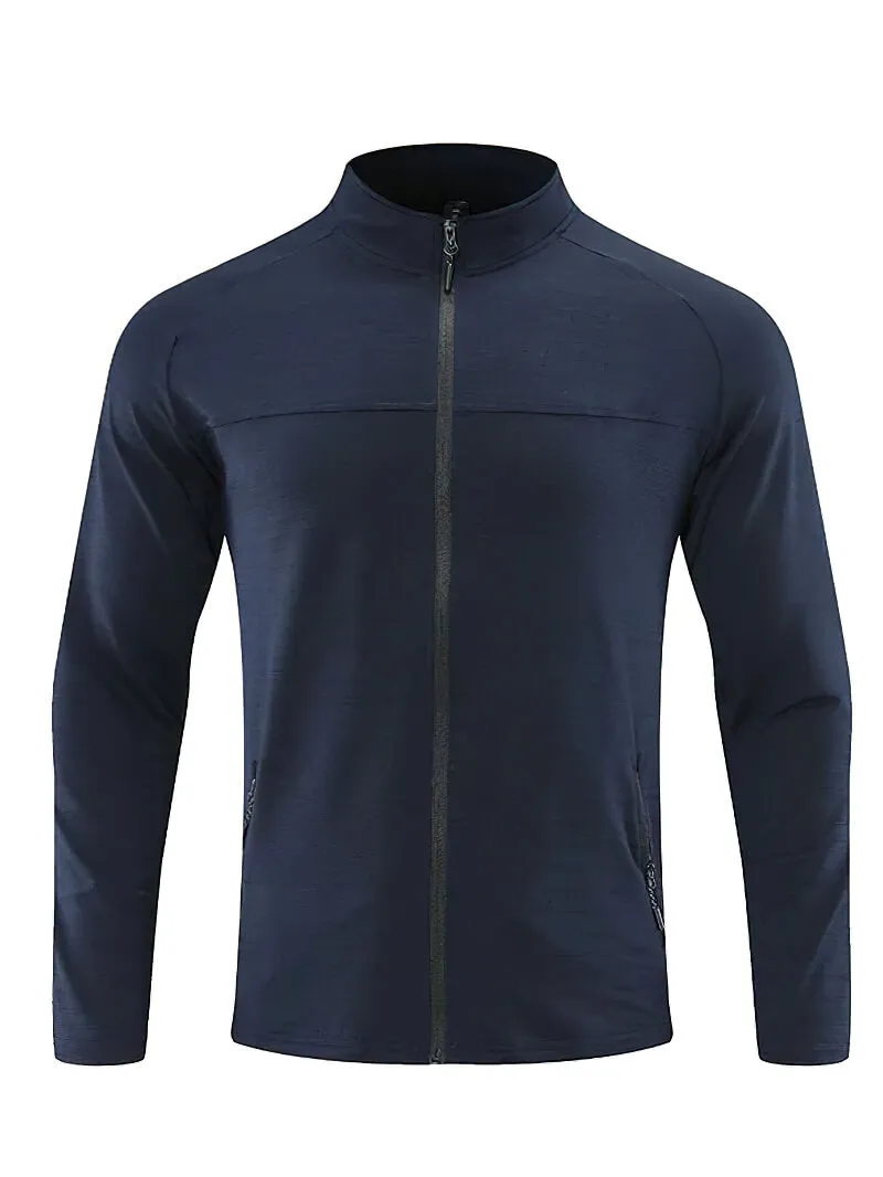 Men's Sports Running Dry Fit Zipper Elasticity Jacket - SF1835