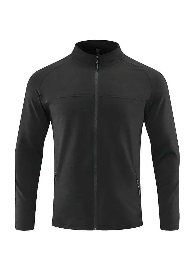 Men's Sports Running Dry Fit Zipper Elasticity Jacket - SF1835