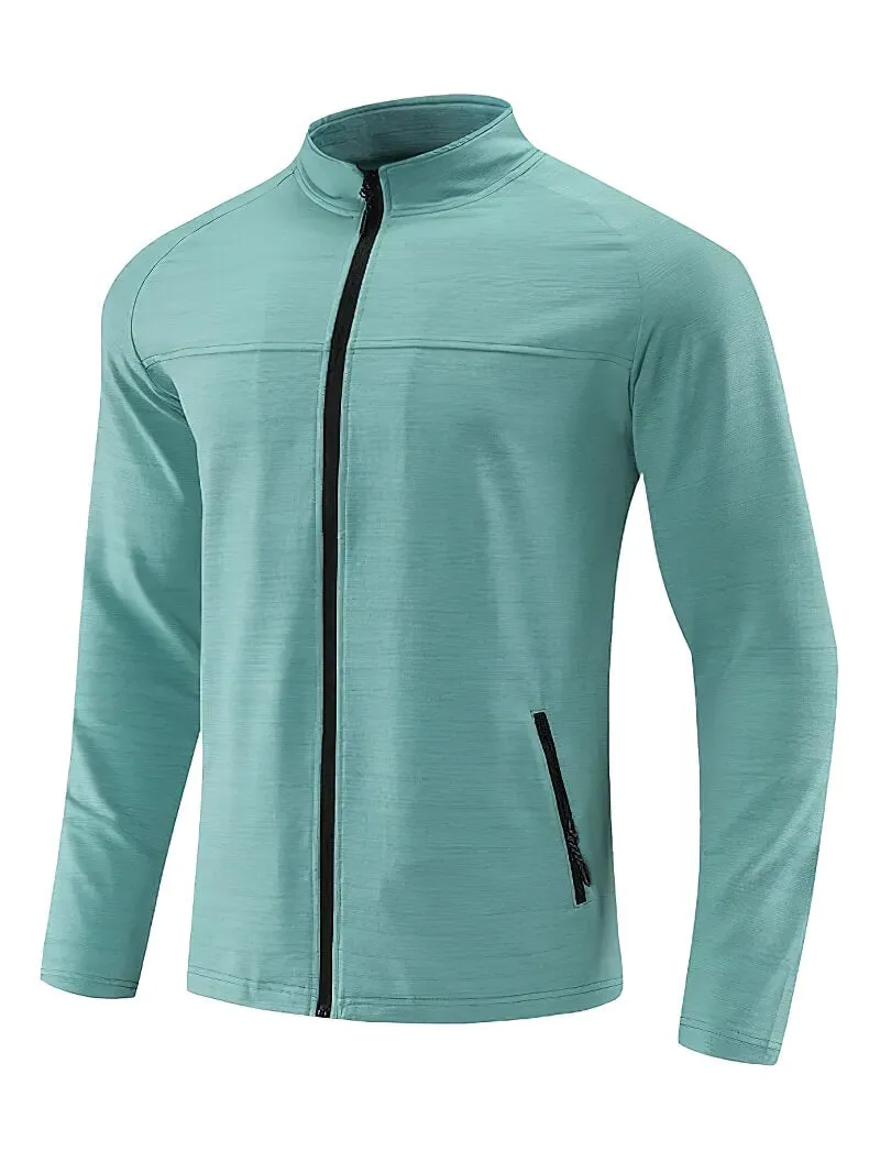 Men's Sports Running Dry Fit Zipper Elasticity Jacket - SF1835