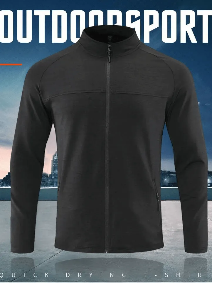 Men's Sports Running Dry Fit Zipper Elasticity Jacket - SF1835