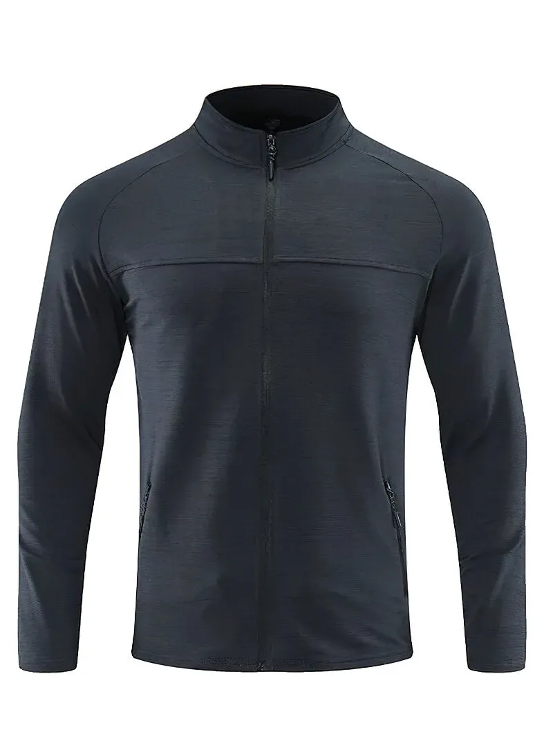 Men's Sports Running Dry Fit Zipper Elasticity Jacket - SF1835