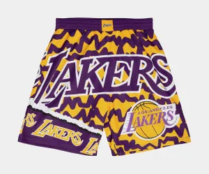 NBA Los Angeles Lakers Jumbotron 2.0 Sublimated Shorts Mens Shorts (Yellow/Purple)