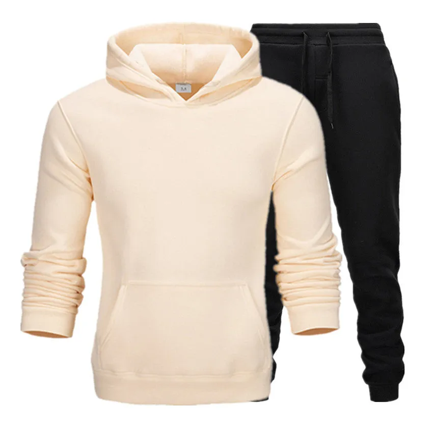 New Casual Suit Men And Women Sports Two-Piece Hooded Sports Sweater