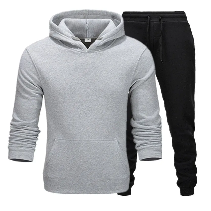 New Casual Suit Men And Women Sports Two-Piece Hooded Sports Sweater