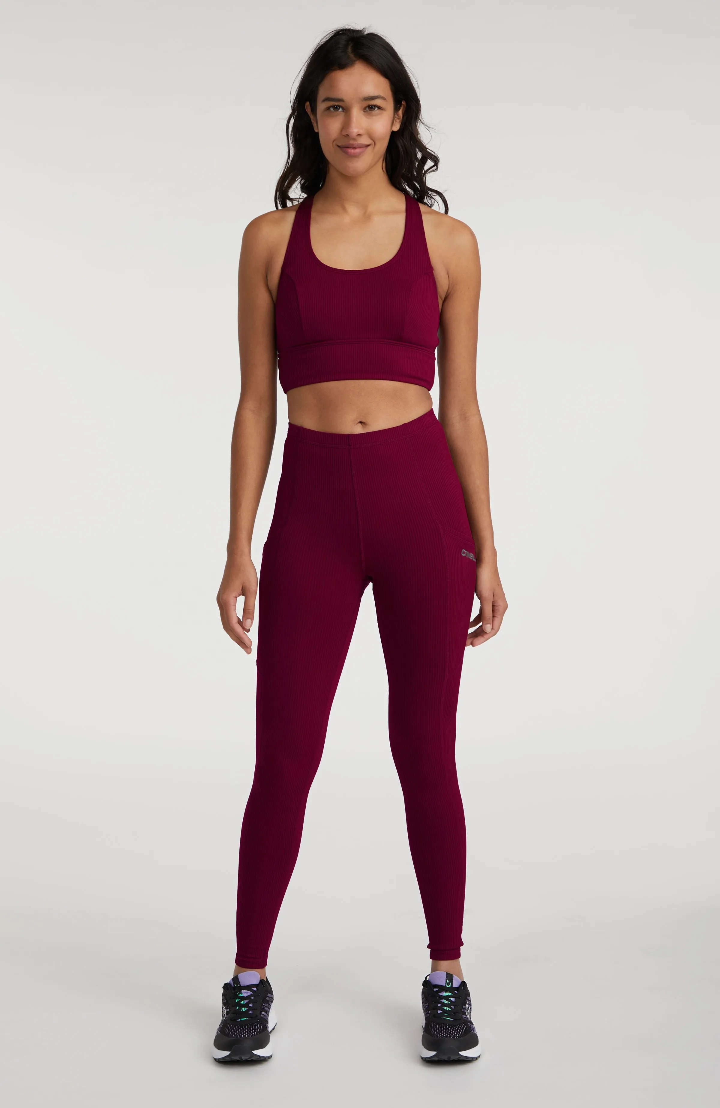 O'Neill TRVLR Series Rib Sports Top | Windsor Wine Colour Block