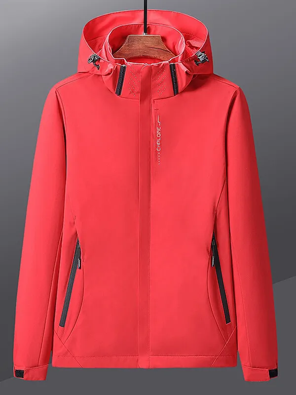 Outdoor Sports Solid Color Thin Windbreaker for Women - SF0784