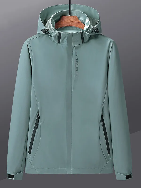 Outdoor Sports Solid Color Thin Windbreaker for Women - SF0784