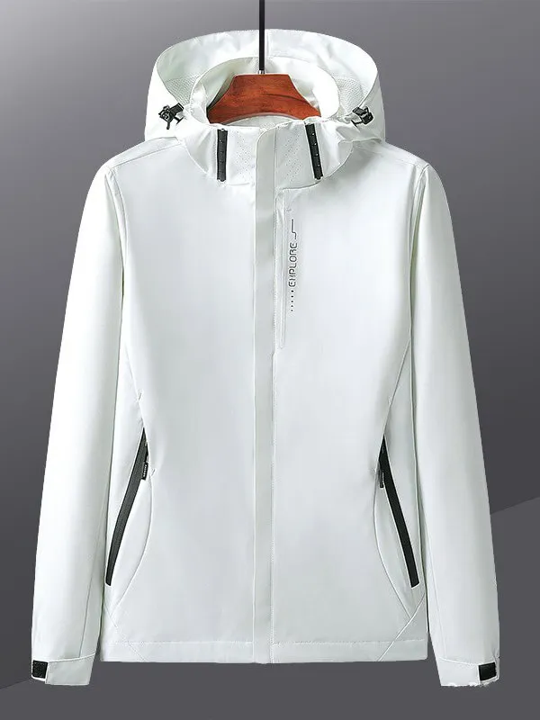 Outdoor Sports Solid Color Thin Windbreaker for Women - SF0784