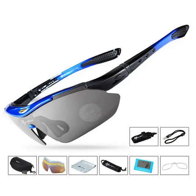 Polarized Cycling Glasses 5 Lens Clear Bike Glasses Eyewear UV400 Proof Outdoor Sport Sunglasses Men Women Oculos Gafas Ciclismo