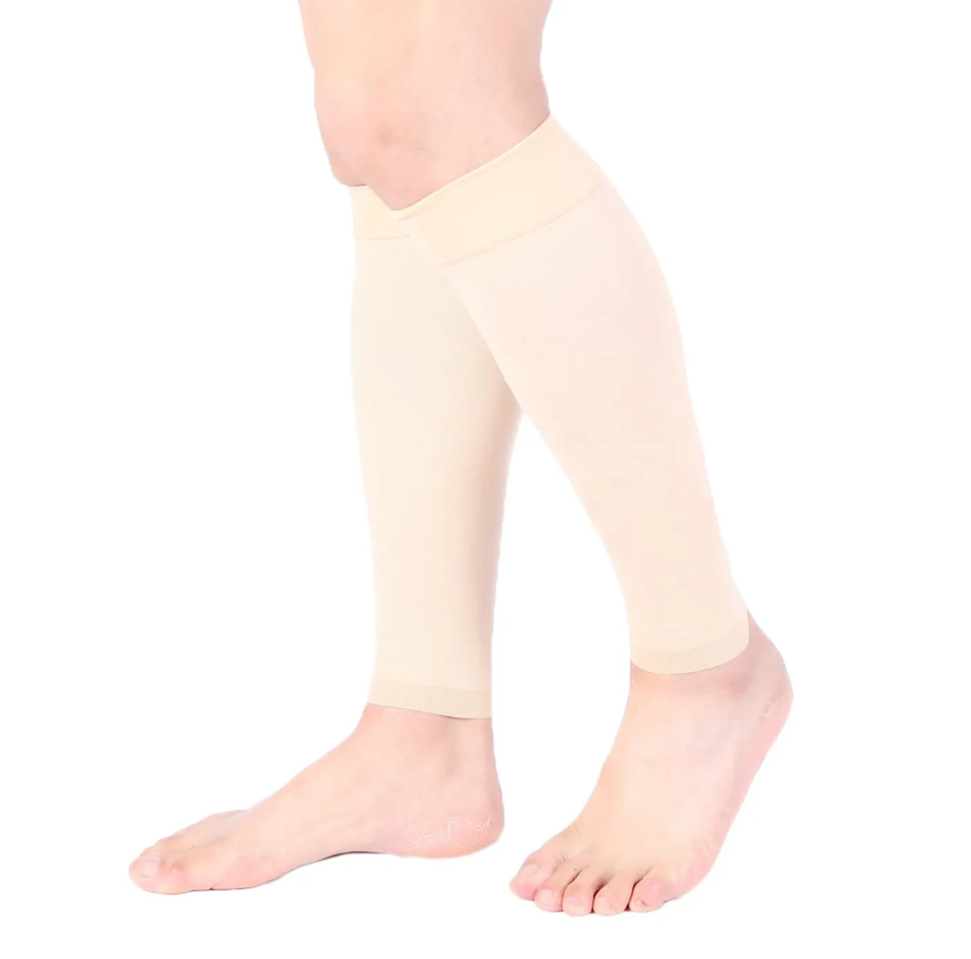 Premium Calf Compression Sleeve 15-20 mmHg PALE SKIN by Doc Miller