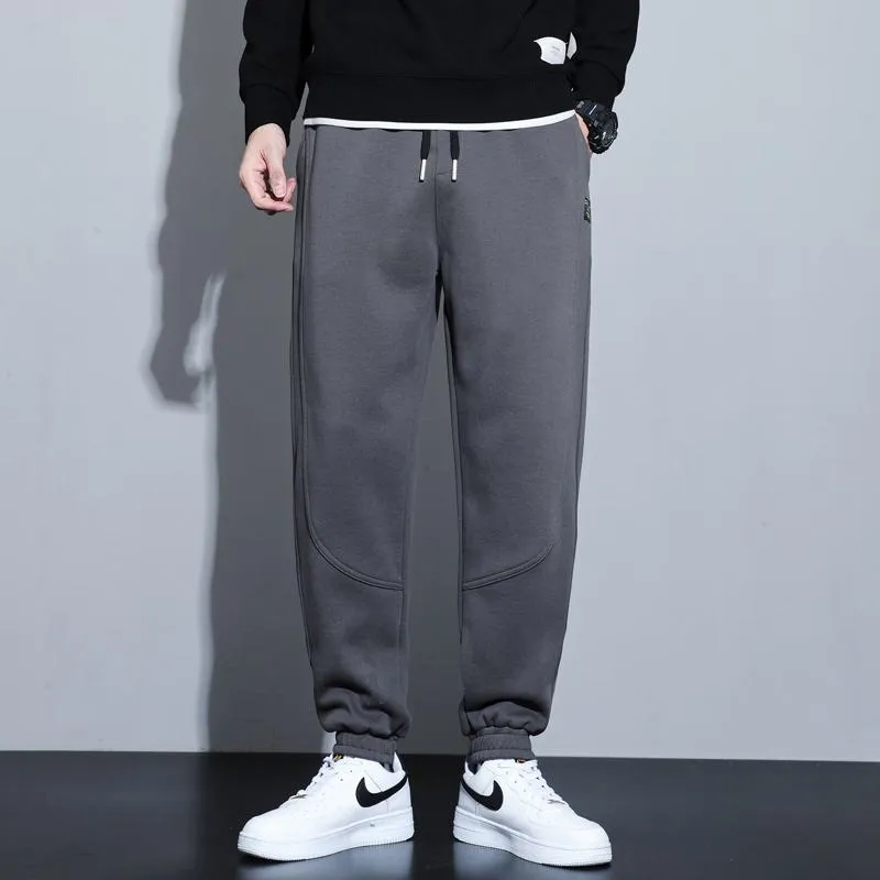 Pure Cotton Straight Tapered Elasticity Sports Loose Fit Sweatpant