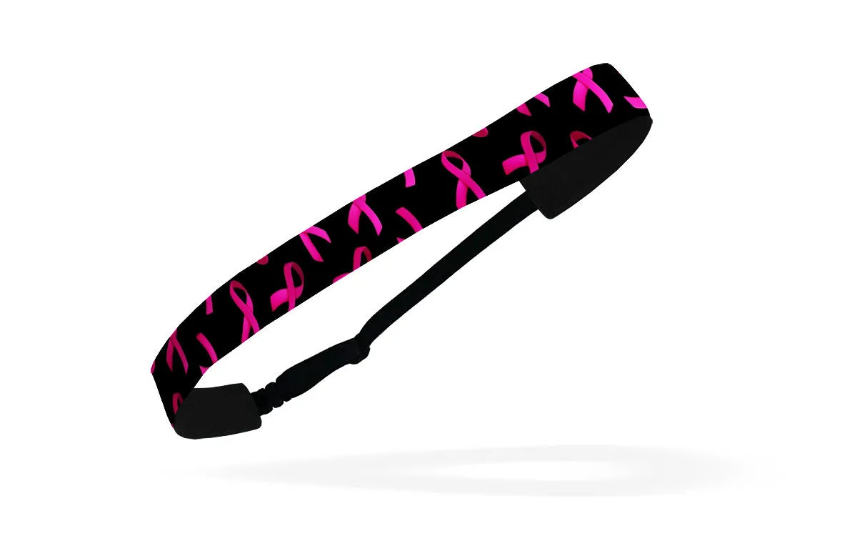 RAVEbandz Adjustable Headbands  - (Black Breast Cancer)