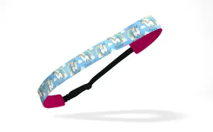 RAVEbandz Adjustable Headbands - (Unicorns & Rainbows Blue)