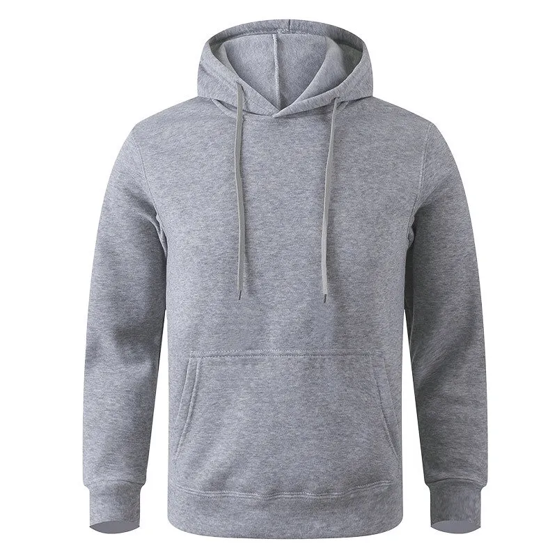 Sports Casual Solid Color Fleece Hoodie / Warm Unisex Clothes - SF0417