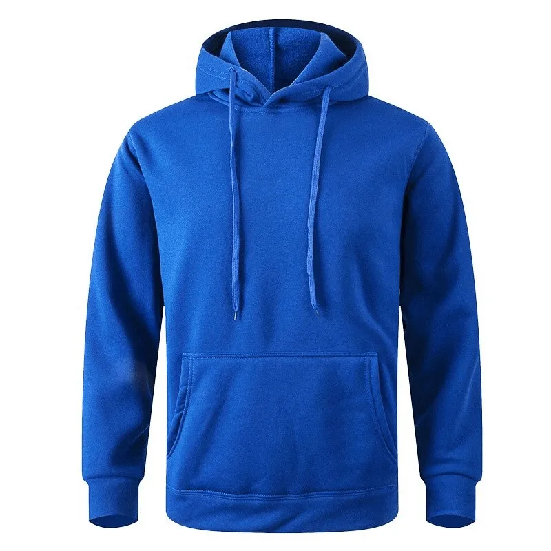 Sports Casual Solid Color Fleece Hoodie / Warm Unisex Clothes - SF0417