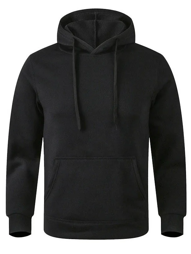 Sports Casual Solid Color Fleece Hoodie / Warm Unisex Clothes - SF0417