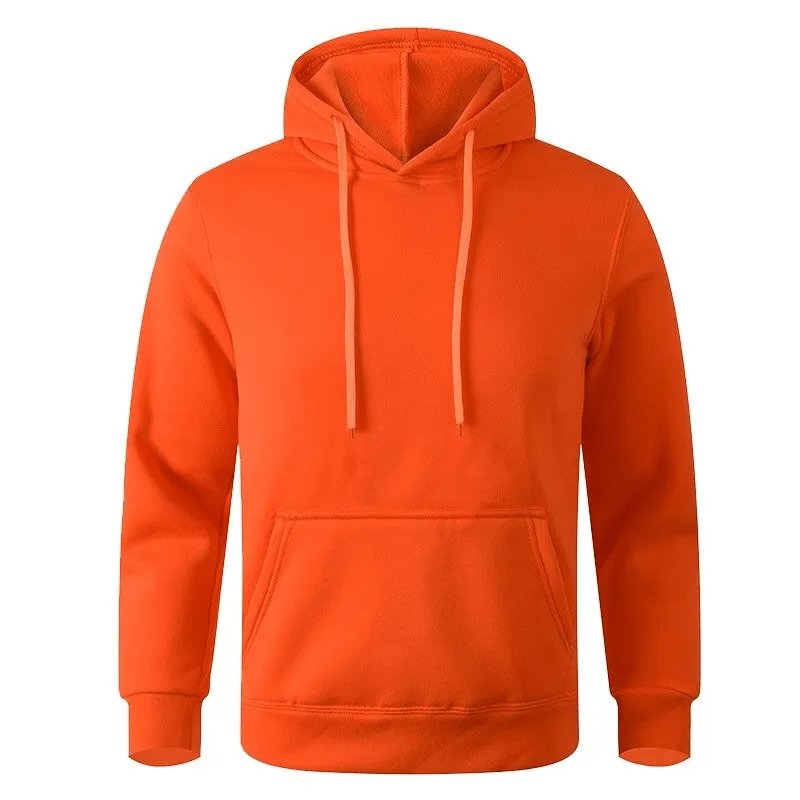 Sports Casual Solid Color Fleece Hoodie / Warm Unisex Clothes - SF0417