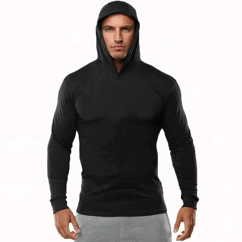 Sports Quick Dry Slim Men's Training Hoodie with Hood - SF1525