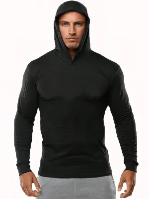 Sports Quick Dry Slim Men's Training Hoodie with Hood - SF1525