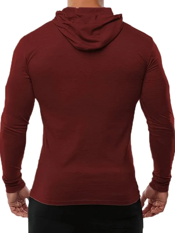 Sports Quick Dry Slim Men's Training Hoodie with Hood - SF1525