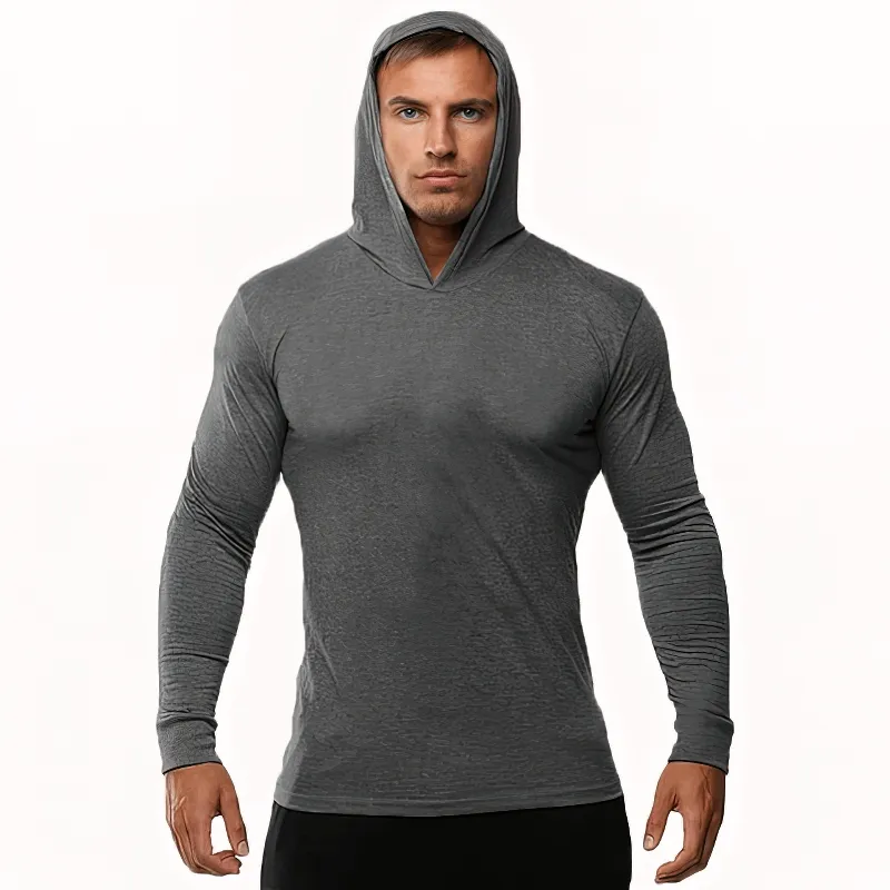 Sports Quick Dry Slim Men's Training Hoodie with Hood - SF1525