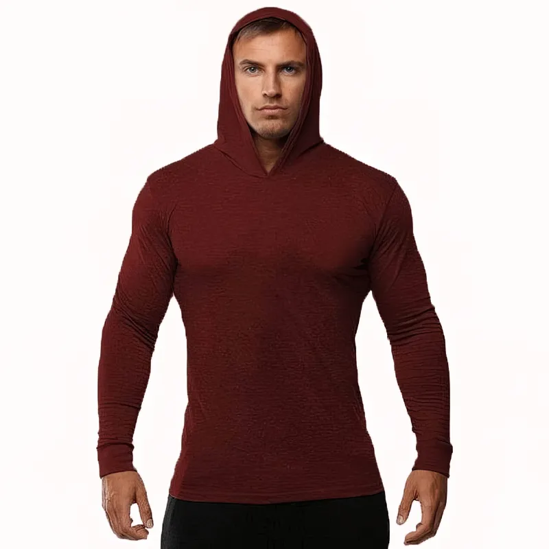 Sports Quick Dry Slim Men's Training Hoodie with Hood - SF1525