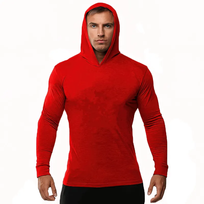 Sports Quick Dry Slim Men's Training Hoodie with Hood - SF1525