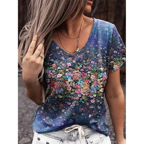 Summer Casual Tee Short Sleeve Women T-Shirts