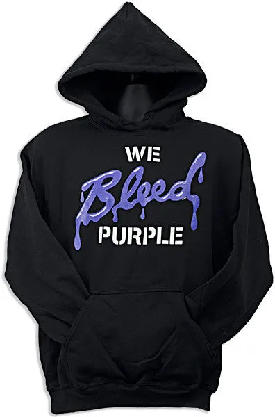 SWBR04B3 HOODED SWEATSHIRT We Bleed Purple BLACK