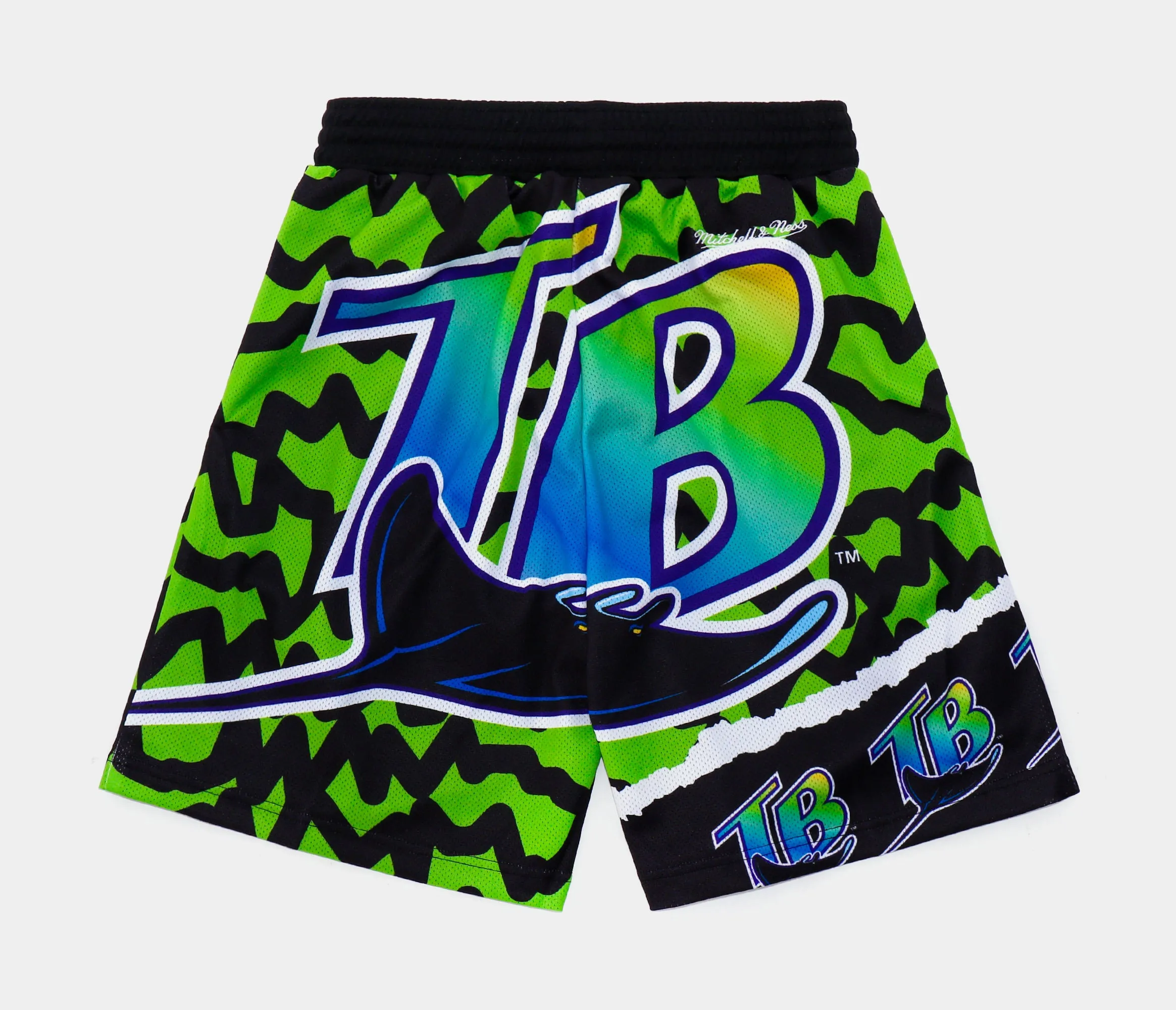 Tampa Bay Rays Jumbotron 2.0 Sublimared Shorts Mens Shorts (Green/Blue)