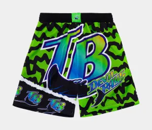 Tampa Bay Rays Jumbotron 2.0 Sublimared Shorts Mens Shorts (Green/Blue)