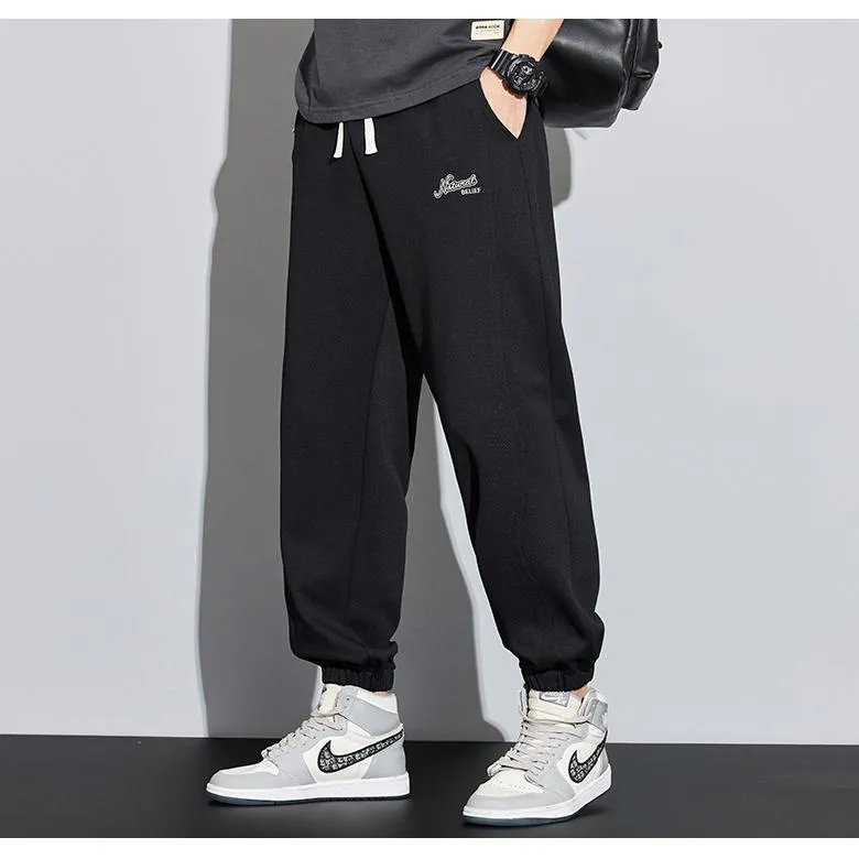 Tapered Knitted Sports Elastic Waist Sweatpant