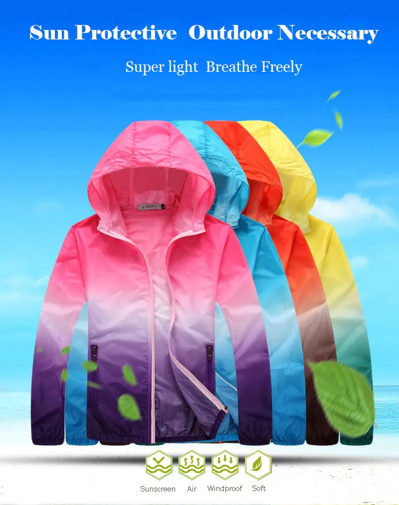 Unisex Lightweight Quick Dry Sports Windbreaker with Hood - SF0470