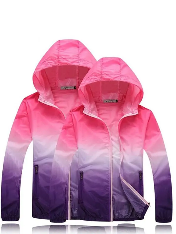 Unisex Lightweight Quick Dry Sports Windbreaker with Hood - SF0470