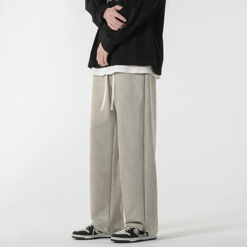 Versatile Knitted Sports Suede-Like Camel Velvet Sweatpant