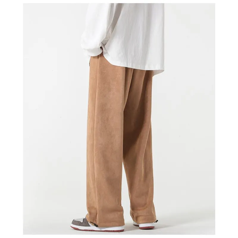 Versatile Knitted Sports Suede-Like Camel Velvet Sweatpant