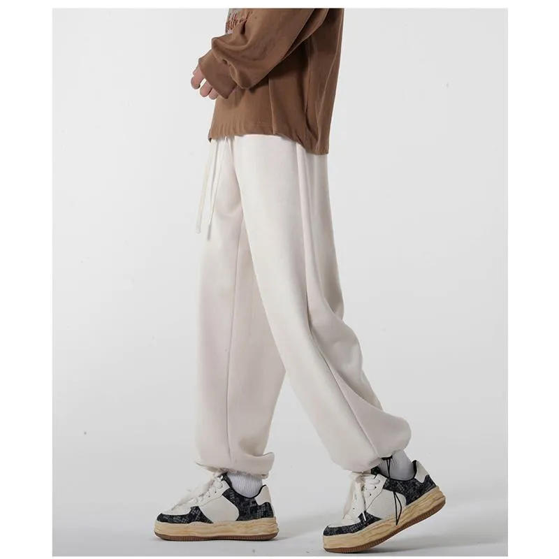 Versatile Knitted Sports Suede-Like Camel Velvet Sweatpant