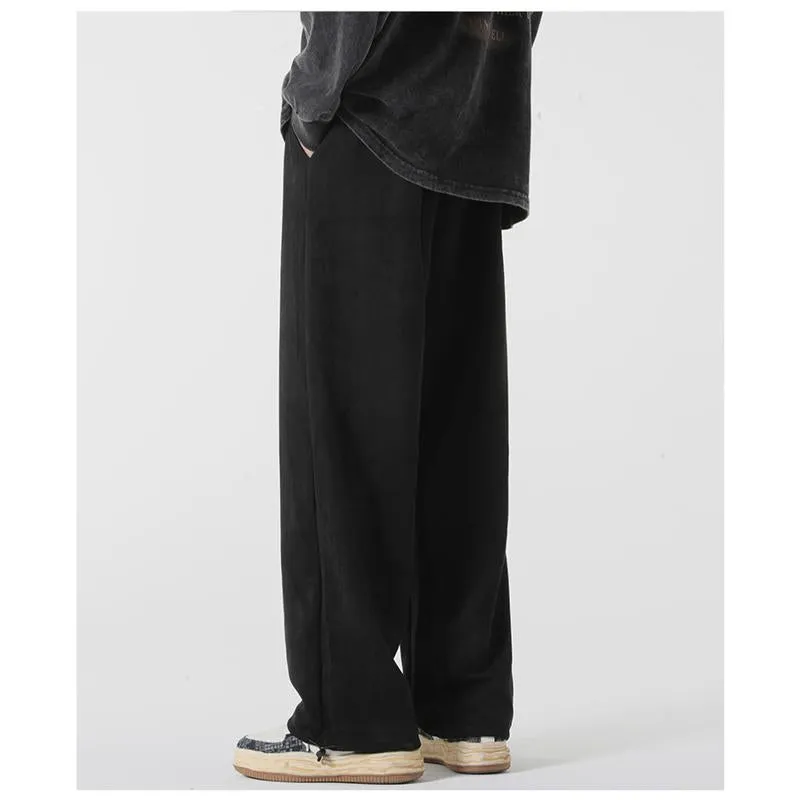 Versatile Knitted Sports Suede-Like Camel Velvet Sweatpant