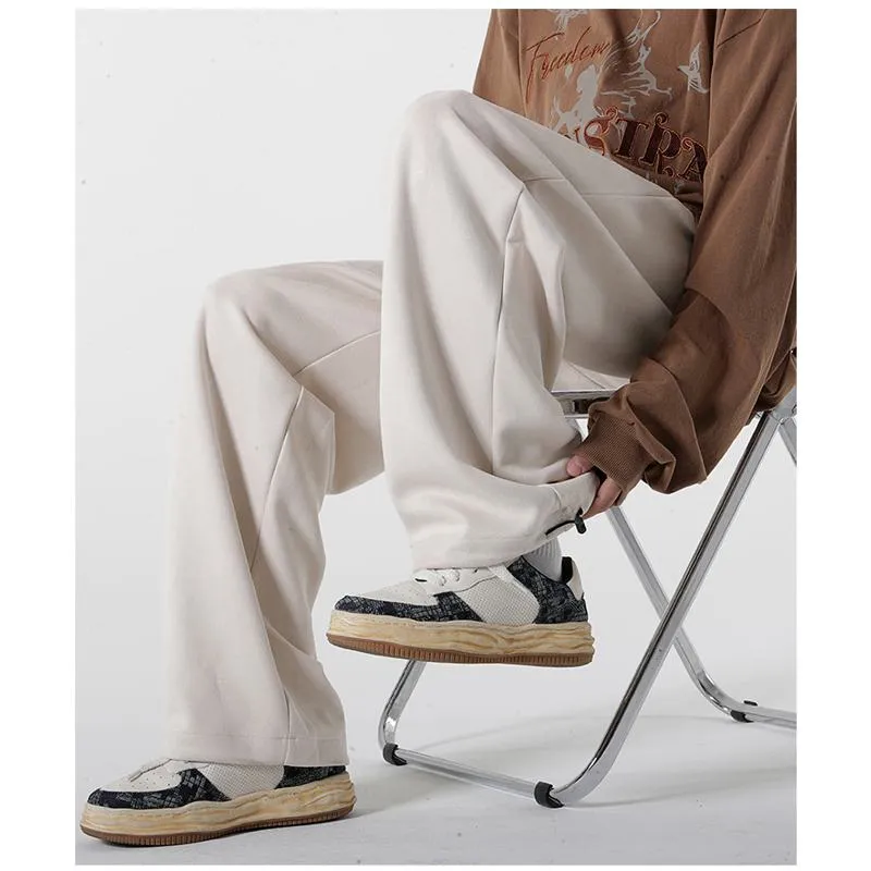 Versatile Knitted Sports Suede-Like Camel Velvet Sweatpant