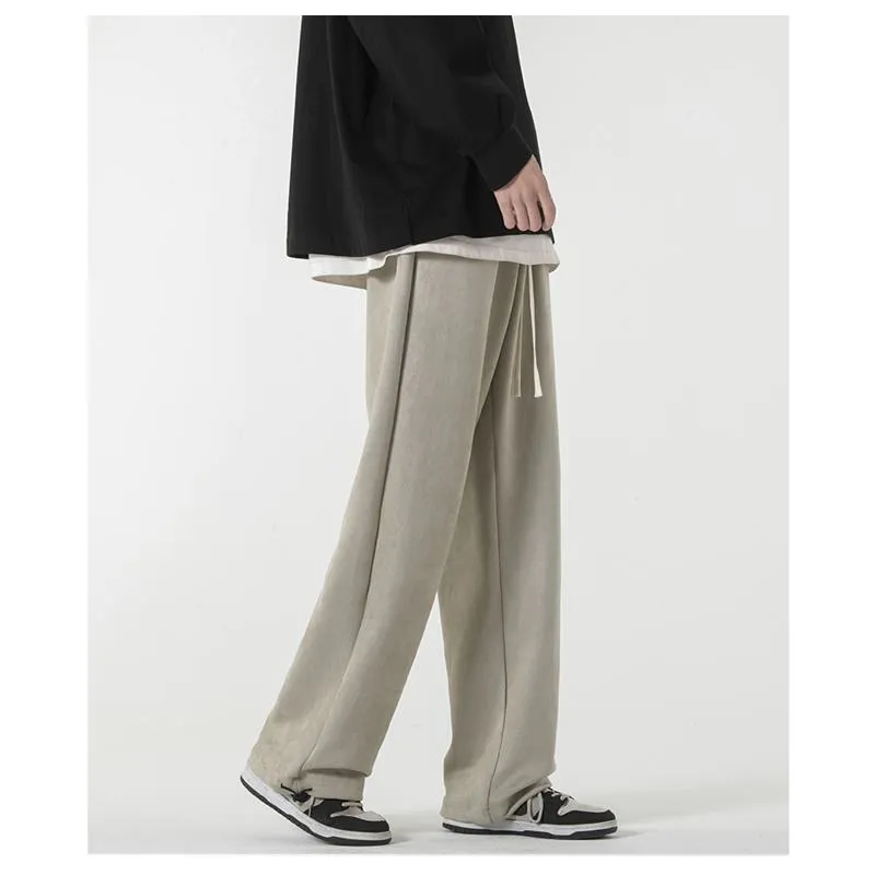 Versatile Knitted Sports Suede-Like Camel Velvet Sweatpant