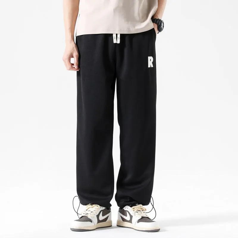 Versatile Trendy Knitted Casual Ankle Sports Loose Fit Drawstring Sweatpant