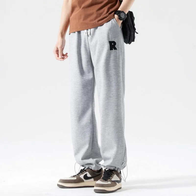 Versatile Trendy Knitted Casual Ankle Sports Loose Fit Drawstring Sweatpant