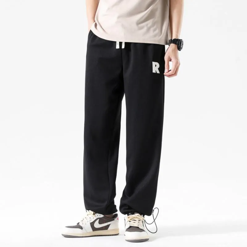 Versatile Trendy Knitted Casual Ankle Sports Loose Fit Drawstring Sweatpant